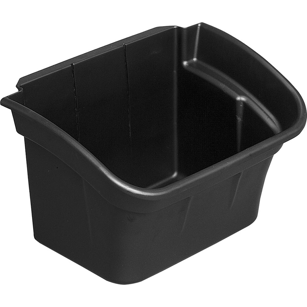 Image of Rubbermaid Commercial Products Bins, 4 Gal, f/Utility Cart, 17"x12-1/2"x10-1/2", 2/CT, BK
