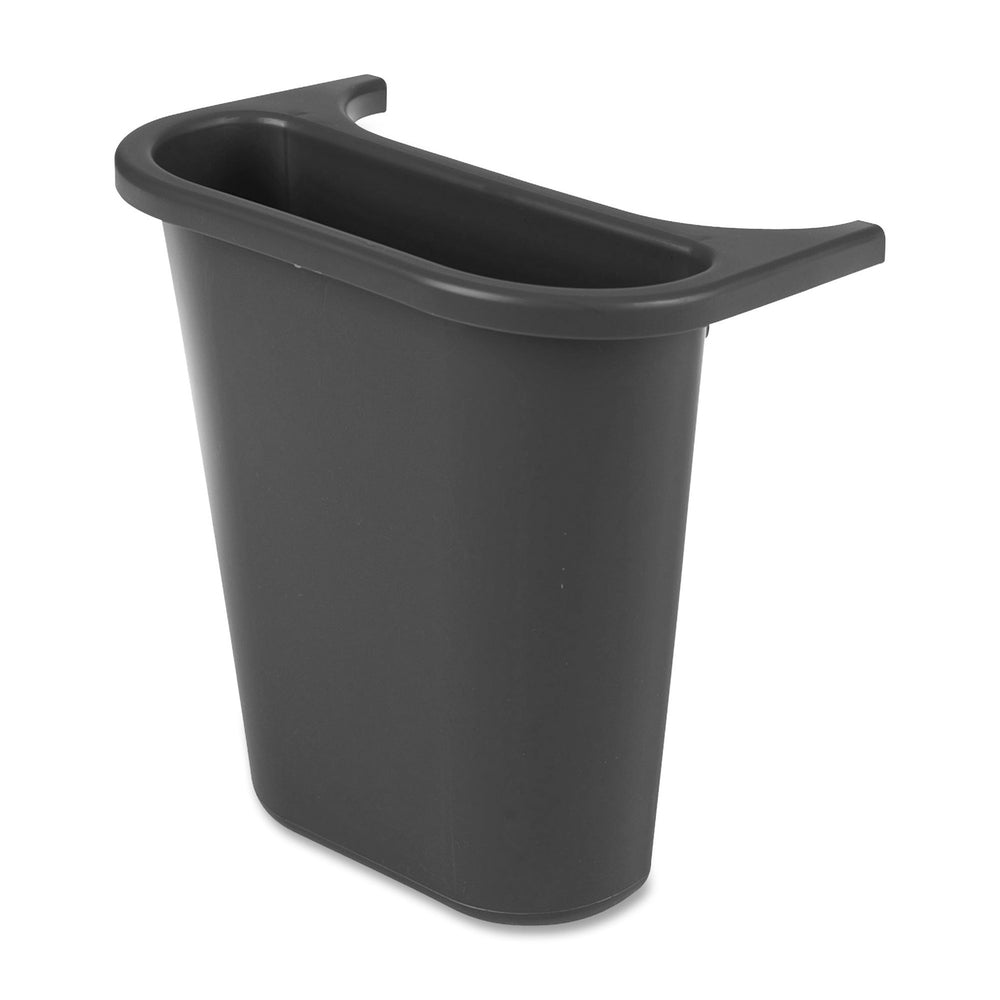 Image of Rubbermaid Commercial Products Side Bin, f/Recycling, 7-1/5"x10-3/5"x11-1/2", 12/CT, Black