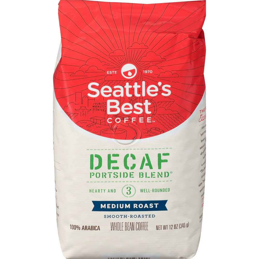 Image of Starbucks Coffee, Whole Bean, Decaffeinated, Med Roast, No. 3, 12 oz