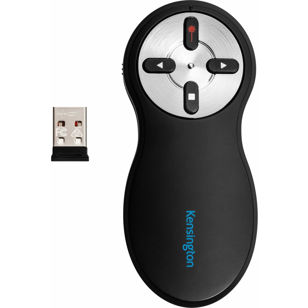 Image of Kensington Presenter,Laser,Wireless,w/Nano Receiver,4-Button,BK