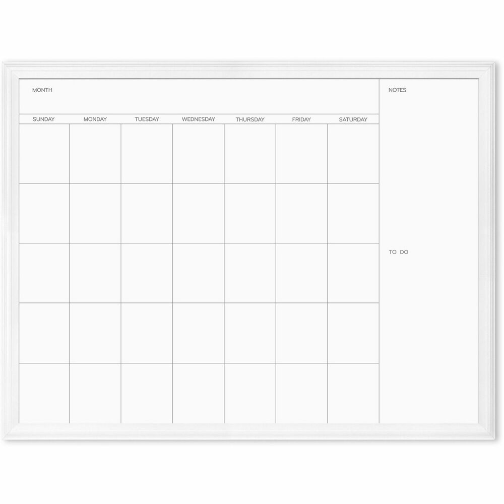 Image of U Brands Whiteboard,Monthly Calendar,Magnetic,30"x40",Wood Frame,WE