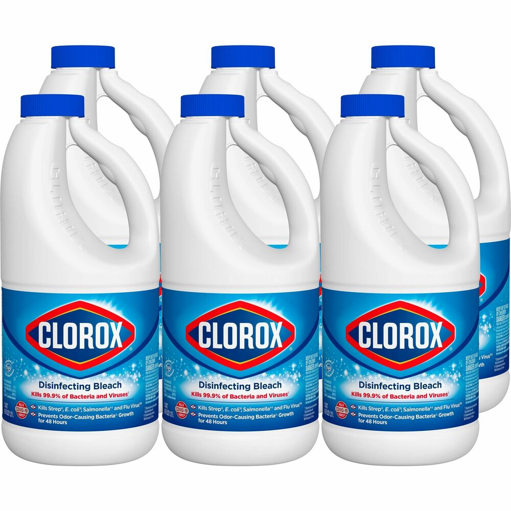 Image of Clorox Company Bleach, Liquid, Disinfectant, Conc, 42 fl oz, 6/CT, Clear