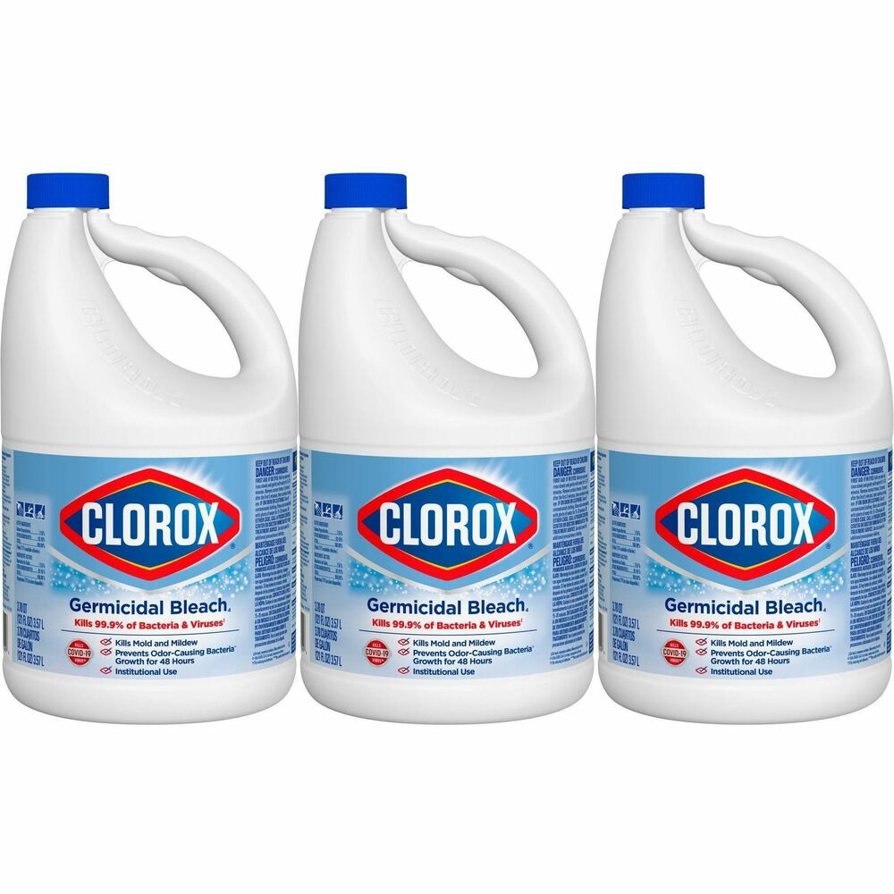 Image of Clorox Company Bleach, Liquid, Germicidal, Conc, 121 fl oz, 3/CT, Clear