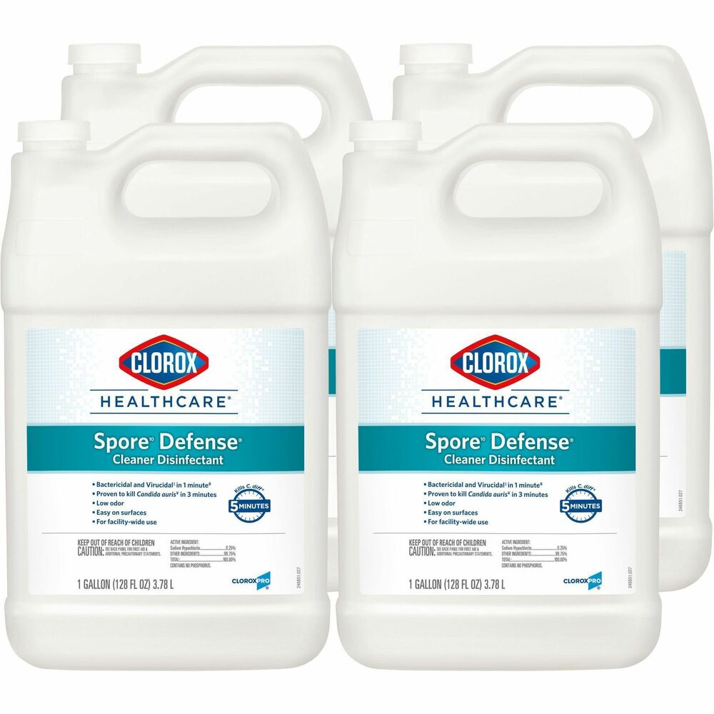 Image of Clorox Company Cleaner Disinfectant, Spore Defense, 128 oz, 4/CT, White