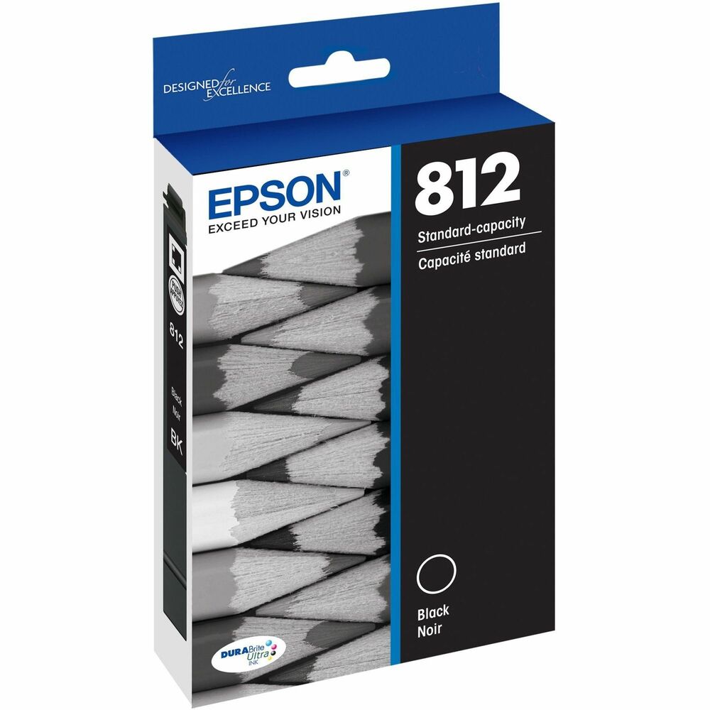 Image of Epson Ink Cartridge,T812,Standard Capacity,350 Page Yield,Black