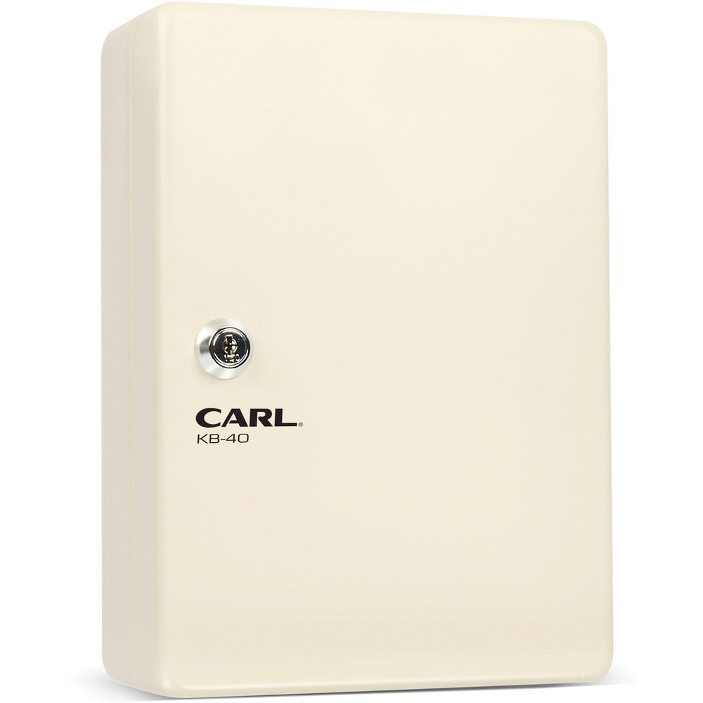 Image of Carl Mfg Key Cabinet, Security, 38 Key, 7"Wx10-3/10"Lx3-1/2"H, Ivory