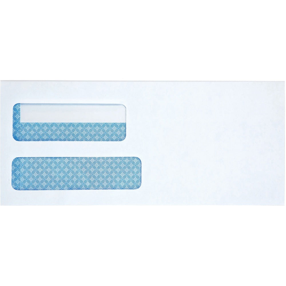 Image of Business Source Envelopes, Security, 24 lb.,2 Window, No. 10, 500/BX, WE