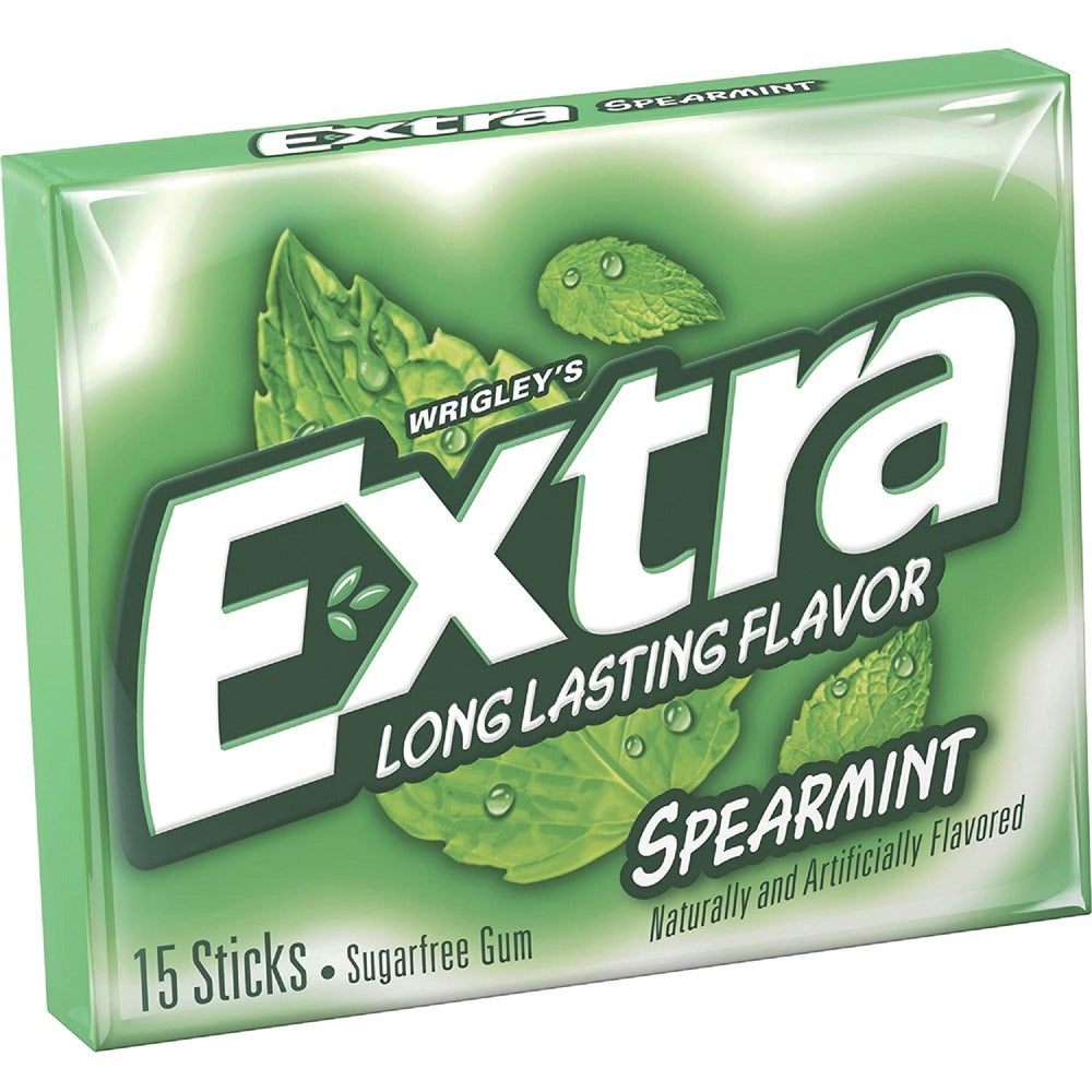 Image of Mars, Inc Gum, Spearmint, 15 Stick, 3/5"x2-3/5"x3", 10/BX, Multi
