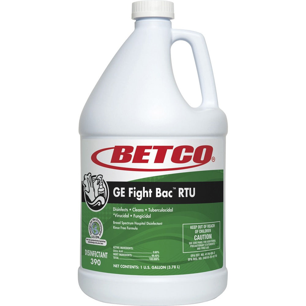 Image of Betco Corporation Disinfectant, Hospital-Grade, No Rinse, 1 Gallon, Clear
