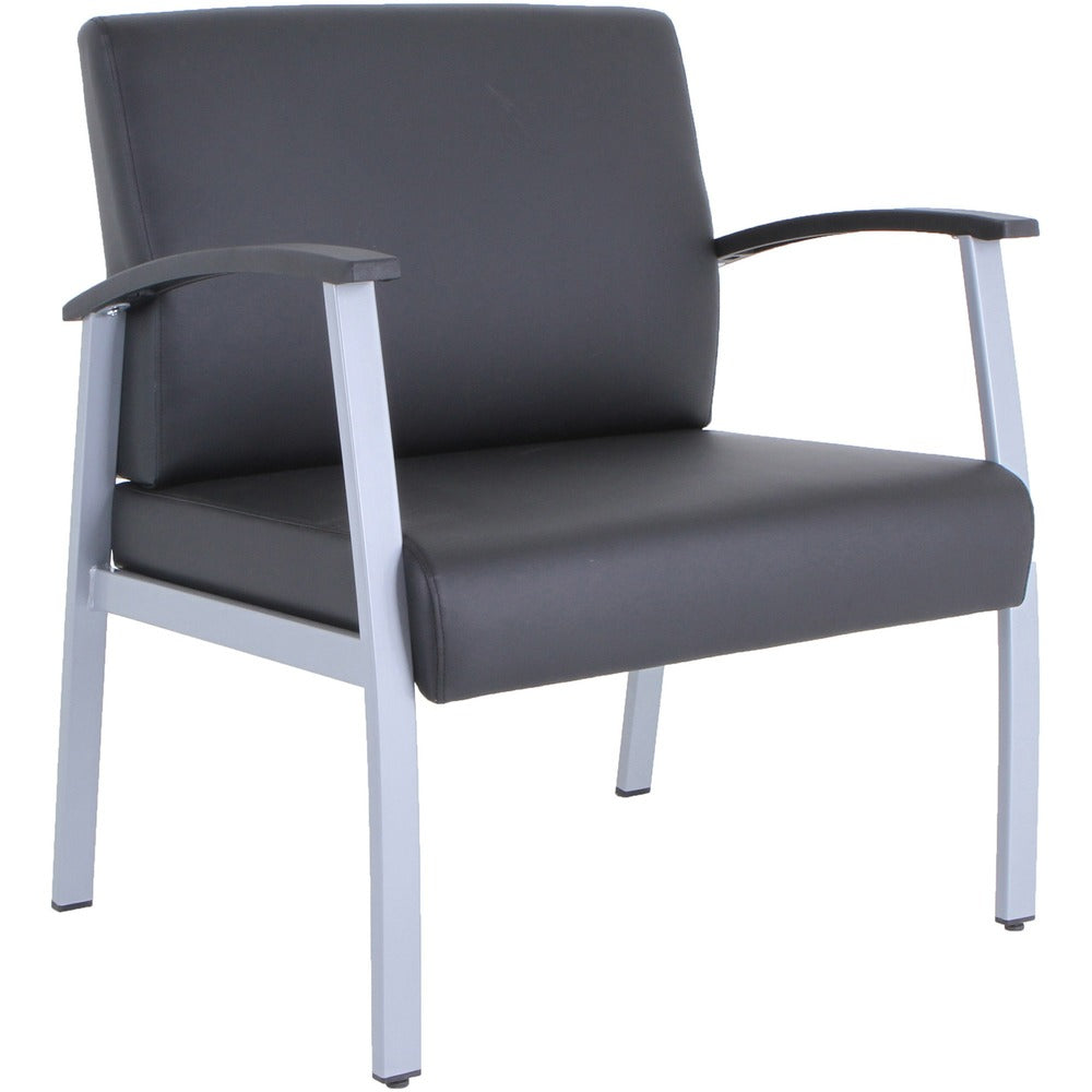 Image of Lorell Guest Chair,Antimicrobial,450lb,30-7/8"x19-1/8"x34-1/4",BKSR