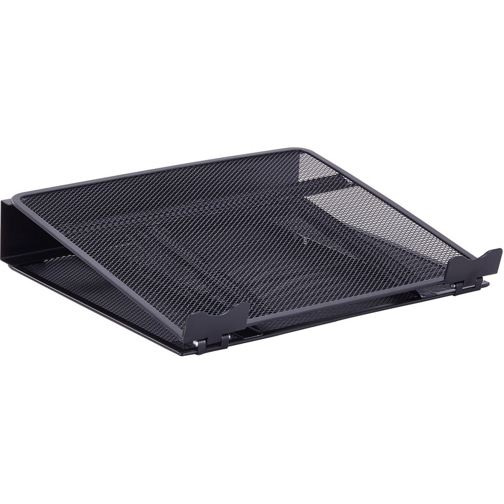 Image of Lorell Laptop Stand, Steel Mesh, 13"x11-1/12"x3-1/2", Black