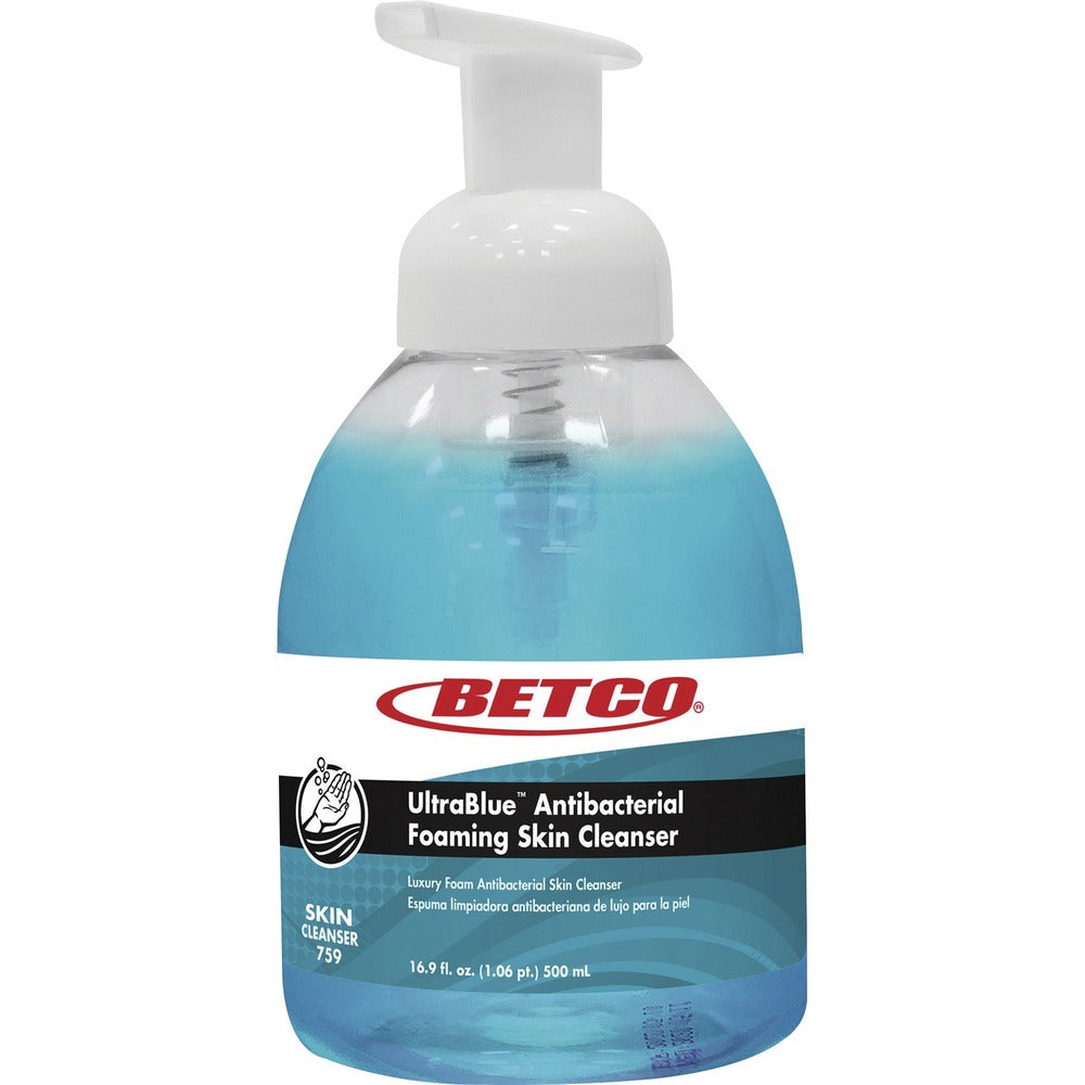 Image of Betco Corporation Skin Cleanser, Foaming, Antibacterial, 500 ml, Light Blue