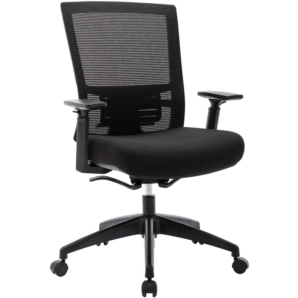 Image of Lorell Task Chair, Mesh Back, 27-1/2"x27-1/2"x43-3/8", Black