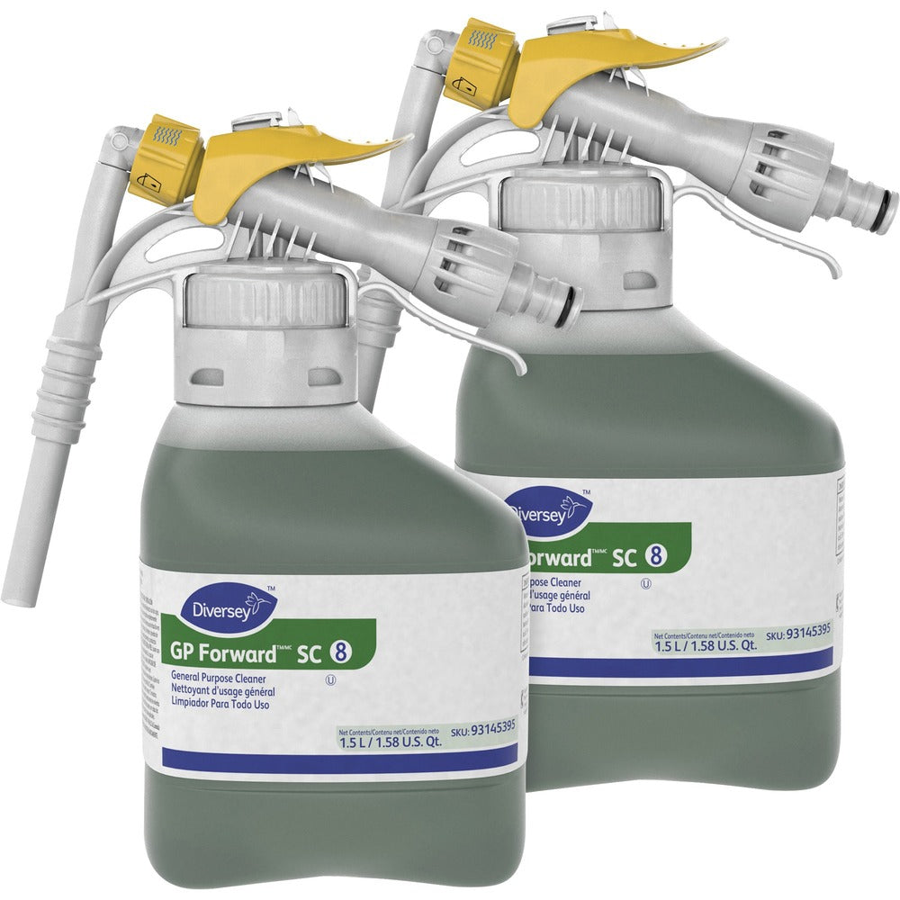 Image of Diversey Care Cleaner,Conc,General-Purpose,RTD,Citrus,1.5L,2/CT,Green