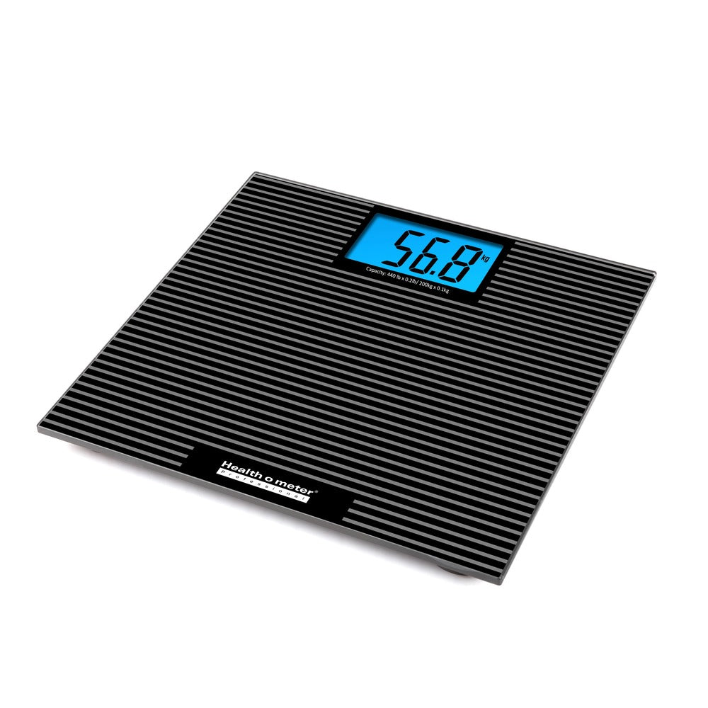 Image of Health-O-Meter Scale, Digital, Glass, 13"Wx13"Lx7/8"H, Black