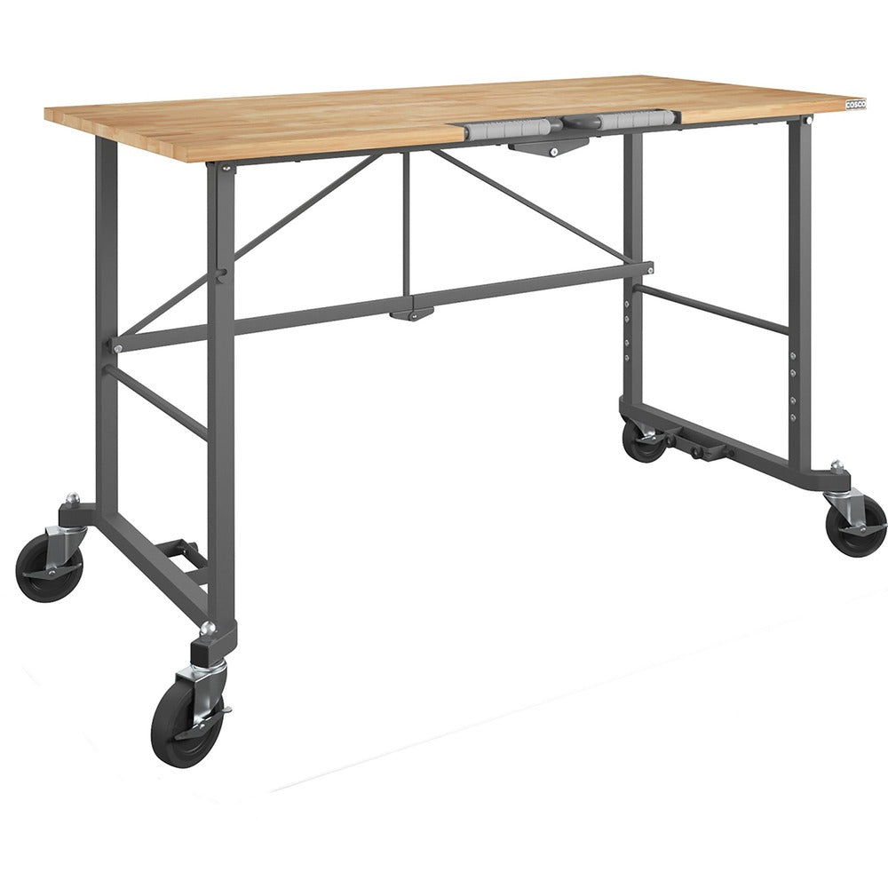 Image of Cosco Home And Office Products Table, Smartfold, HW Top, 25-1/2"Wx25-1/2"Dx55-1/4"H, Multi