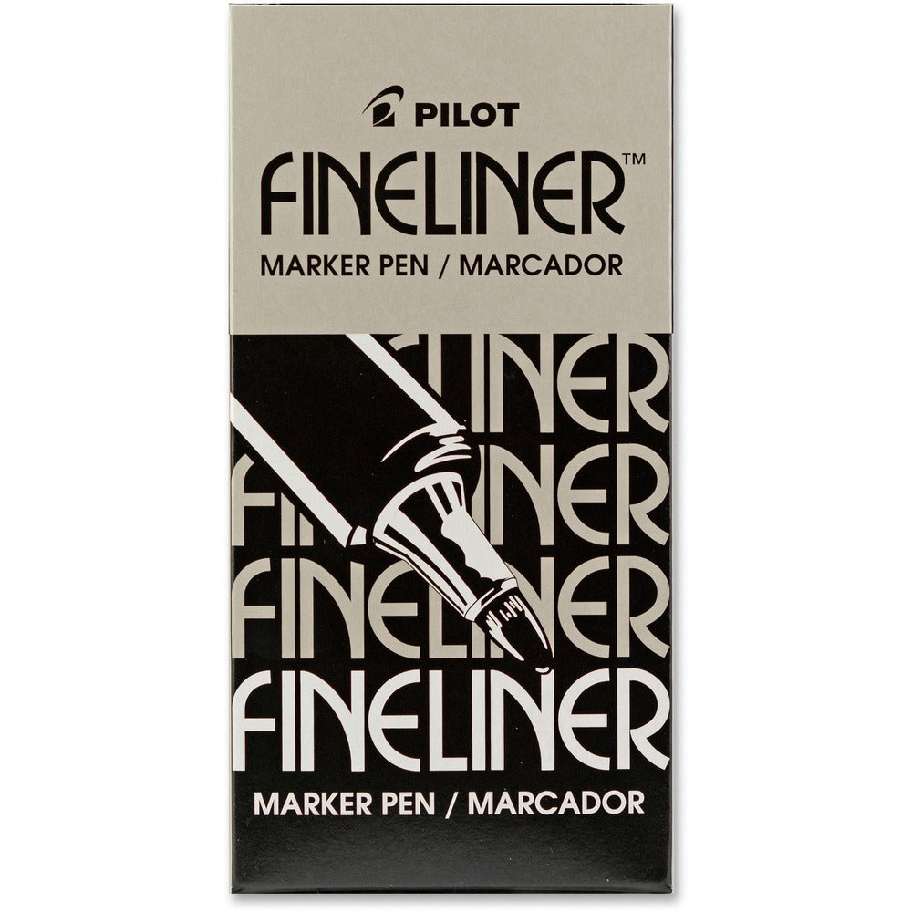 Image of Pilot Marker,Fineliner,Airtight Cap,0.7mm,Fine Point,12/BX,BK Ink