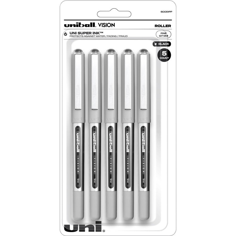 Image of uni-ball Corporation Pen, Rollerball, Nonrefillable, 0.7mm, 5/PK, Black