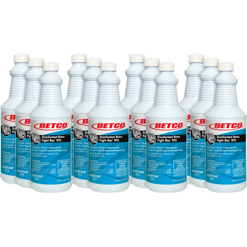 Image of Betco Corporation Disinfectant/Cleaner, Ready-to-Use, 32oz, 12/CT, CL