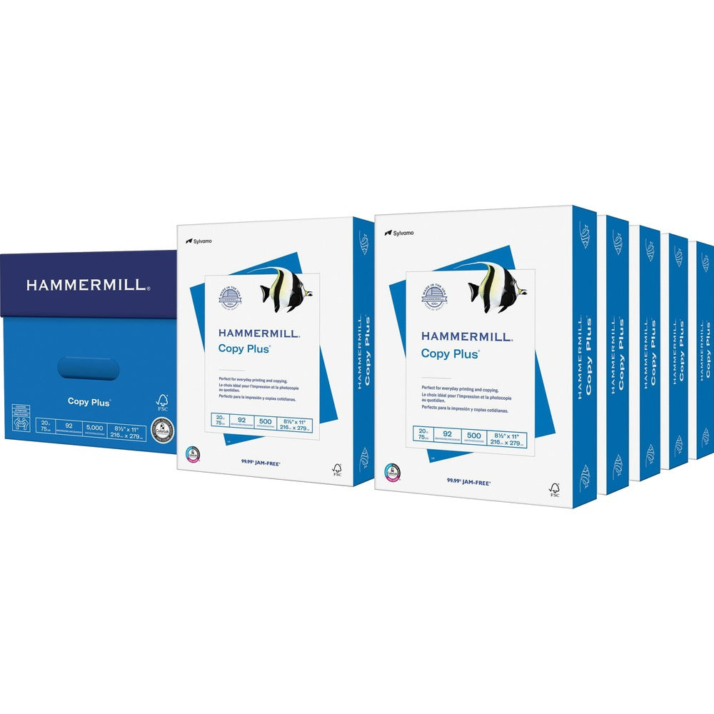 Image of Hammermill Copy Paper,Copy Plus,20lb,75GSM,8-1/2"x11",10RM/CT,White