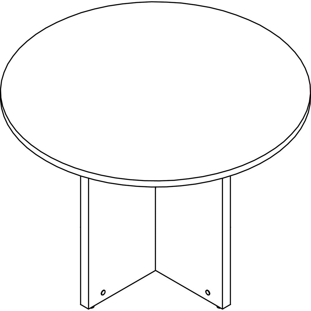 Image of Lorell Conference Table,Round Top,42"Dia x 1"Thick x 29"H,Gray Elm