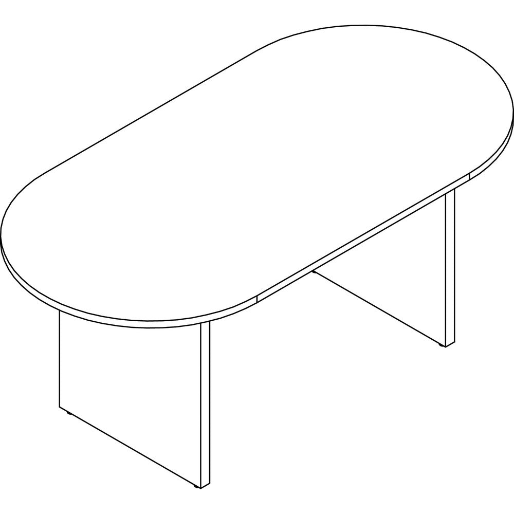 Image of Lorell Conference Table, Racetrack Top, 72"Wx36"Dx29"H, Gray Elm