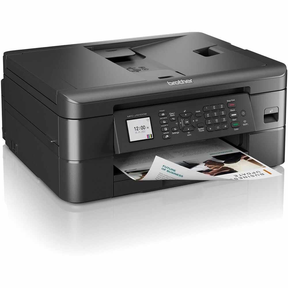 Image of Brother Printer,Scan/Copy/Fax,Color,Wireless,15.7"x13.5"x6.8",GY