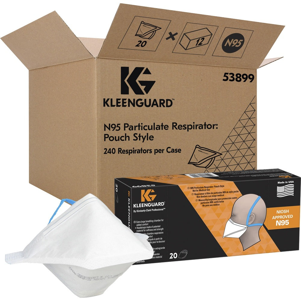 Image of Kimberly-Clark Professional Respirator,N95,NIOSH-approved,Pouch,20/PK,12/CT,WE