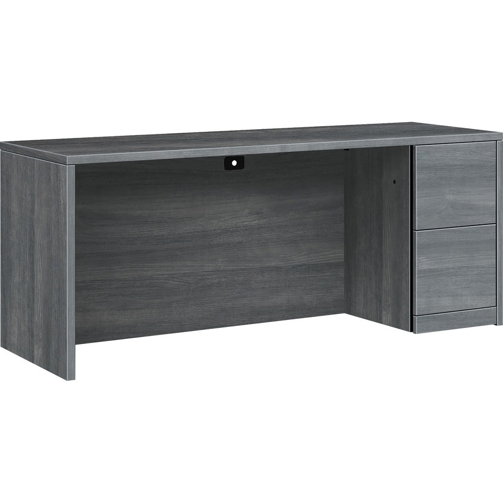 Image of The HON Company Credenza, Right Pedestal, F/F, 72"x24'x29-1/2", Sterling Ash