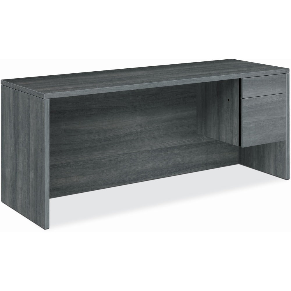 Image of The HON Company Right Pedestal Credenza, 72"x24"x29-1/2", Sterling Ash