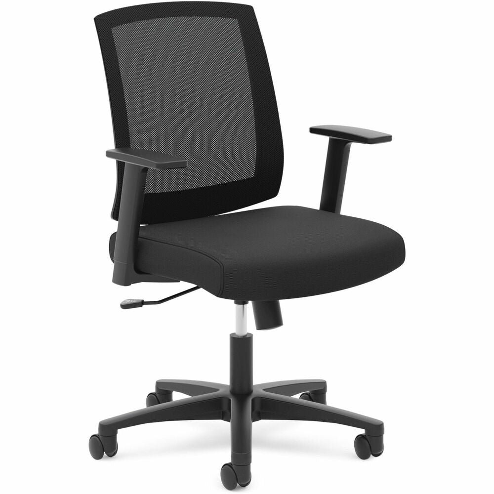 Image of HON Task Mid Back Chair, 5 Casters, Black