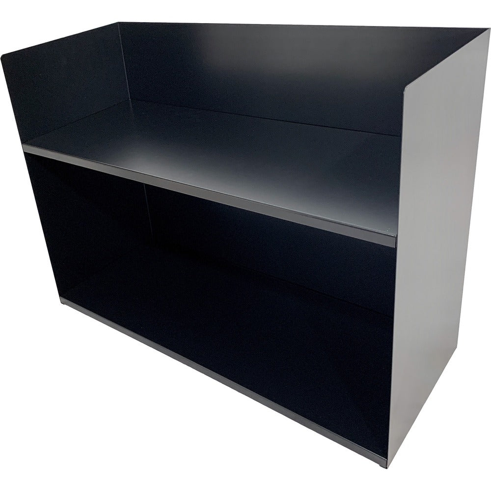 Image of Huron Book Rack,Horizontal,2 Slots,29"x10-1/4"x20",Black