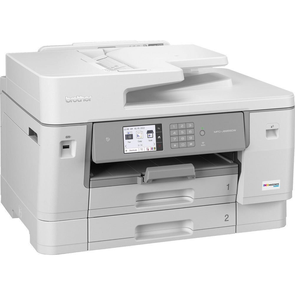 Image of Brother Printer,AIO,Duplex,Wireless,22-7/10"x26-8/10"x19-4/10",GY