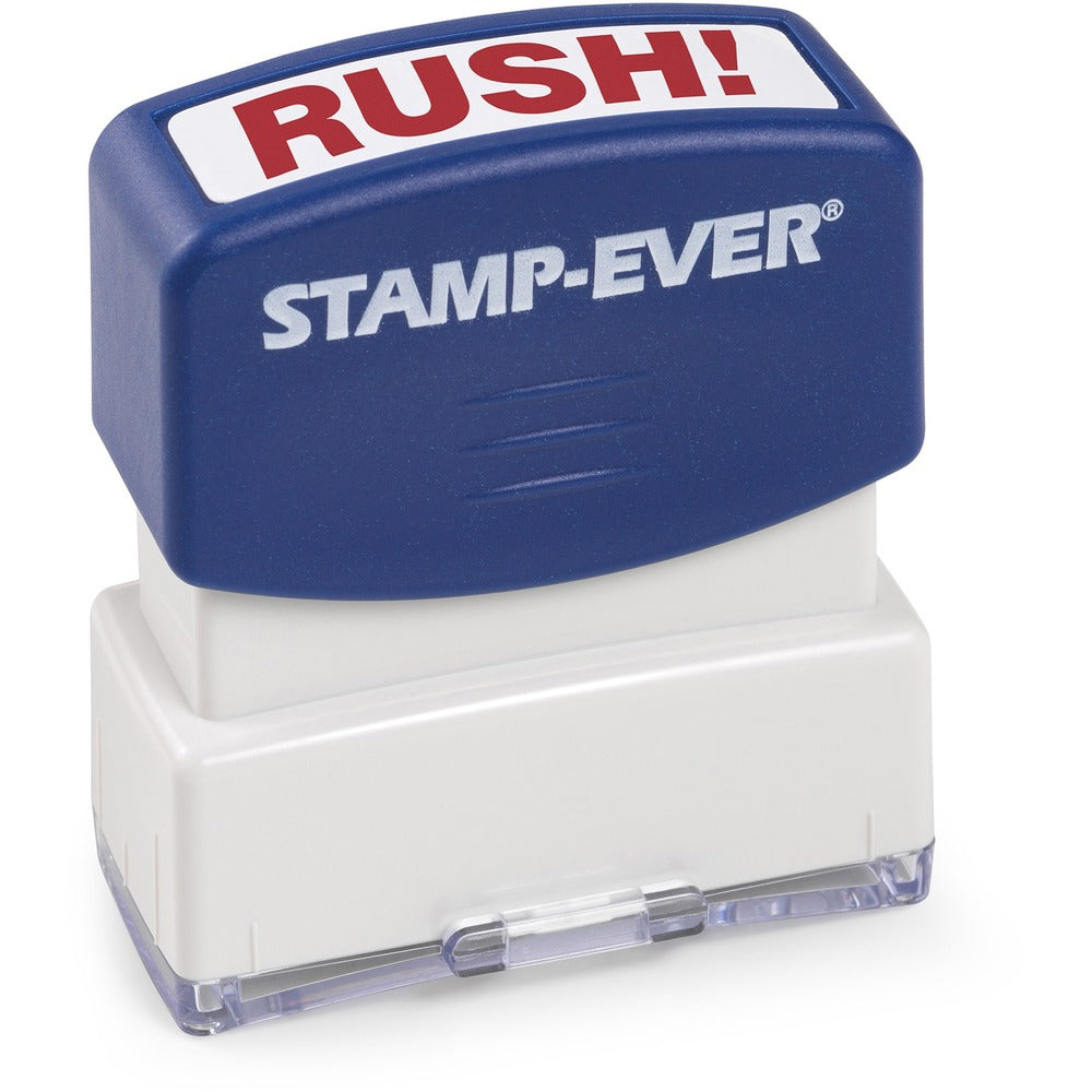 Image of Trodat USA Stamp,Pre-Inked,"Rush!",1-11/16"x9/16"Impression,Red