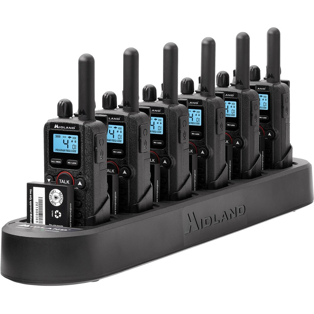 Image of Midland Radio Corp Radio, w/Charger, 2-Way, 4 Channels, BK