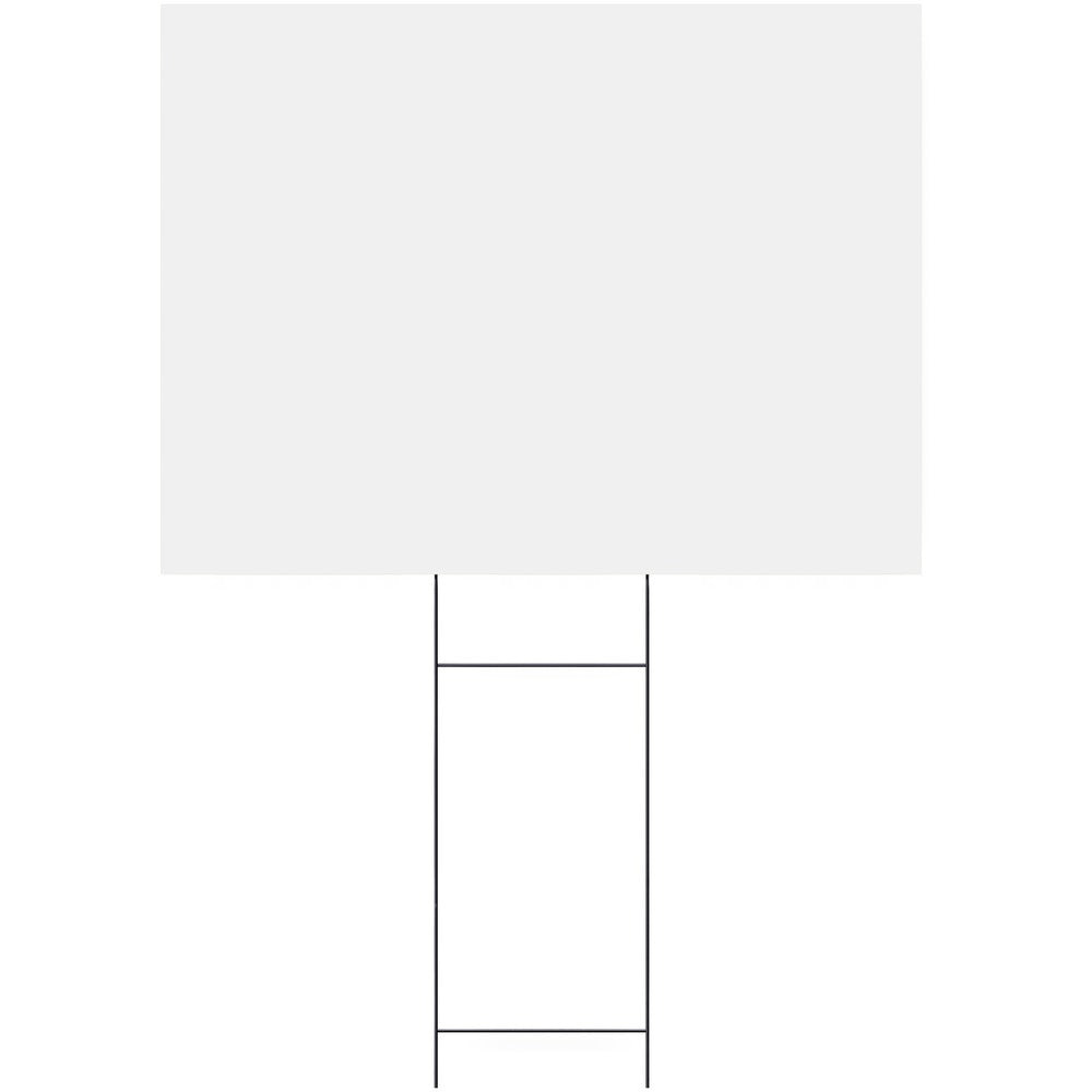 Image of Headline Signs Sign, Blank/Customizable, Corrugated, 24"x18", White