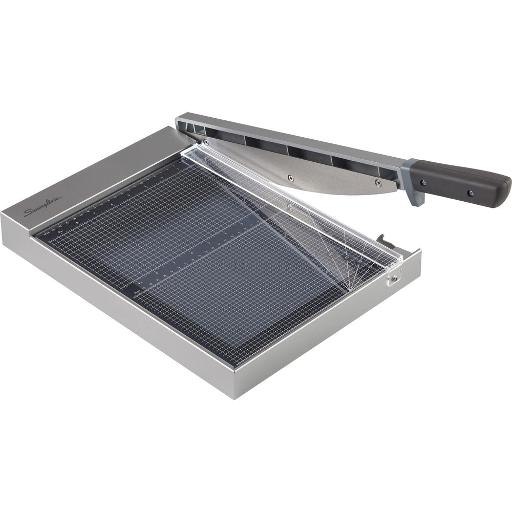 Image of Swingline Paper Cutter, w/LED, Glass, 15 Sht Cap, 12"L,GY
