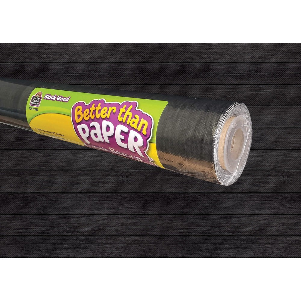 Image of Teacher Created Resources Bulletin Board Roll, 4'Wx12'H, Black Wood