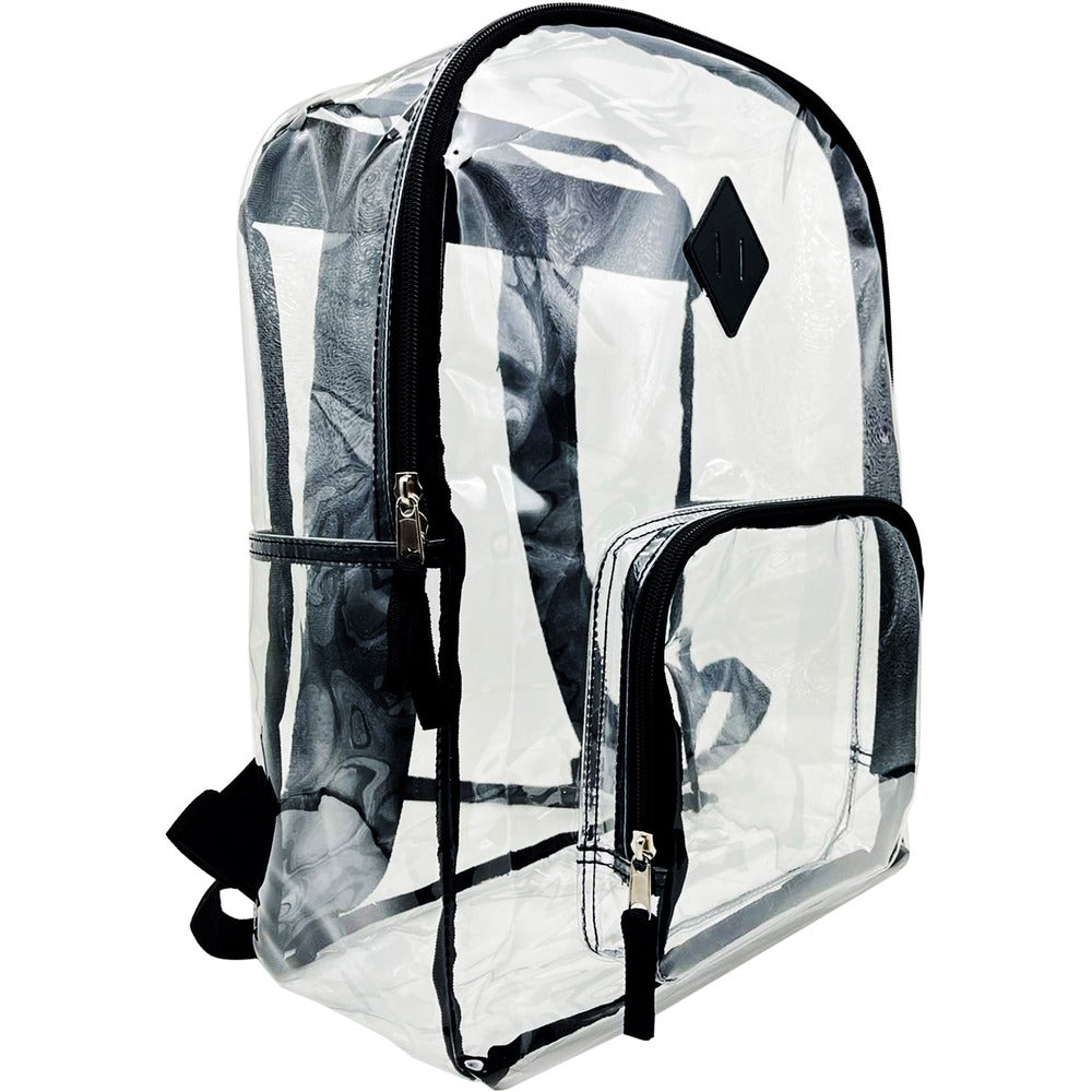 Image of Sparco Backpack,Multipurpose,PVC,2 Compartments,12"x5"x17",Clear