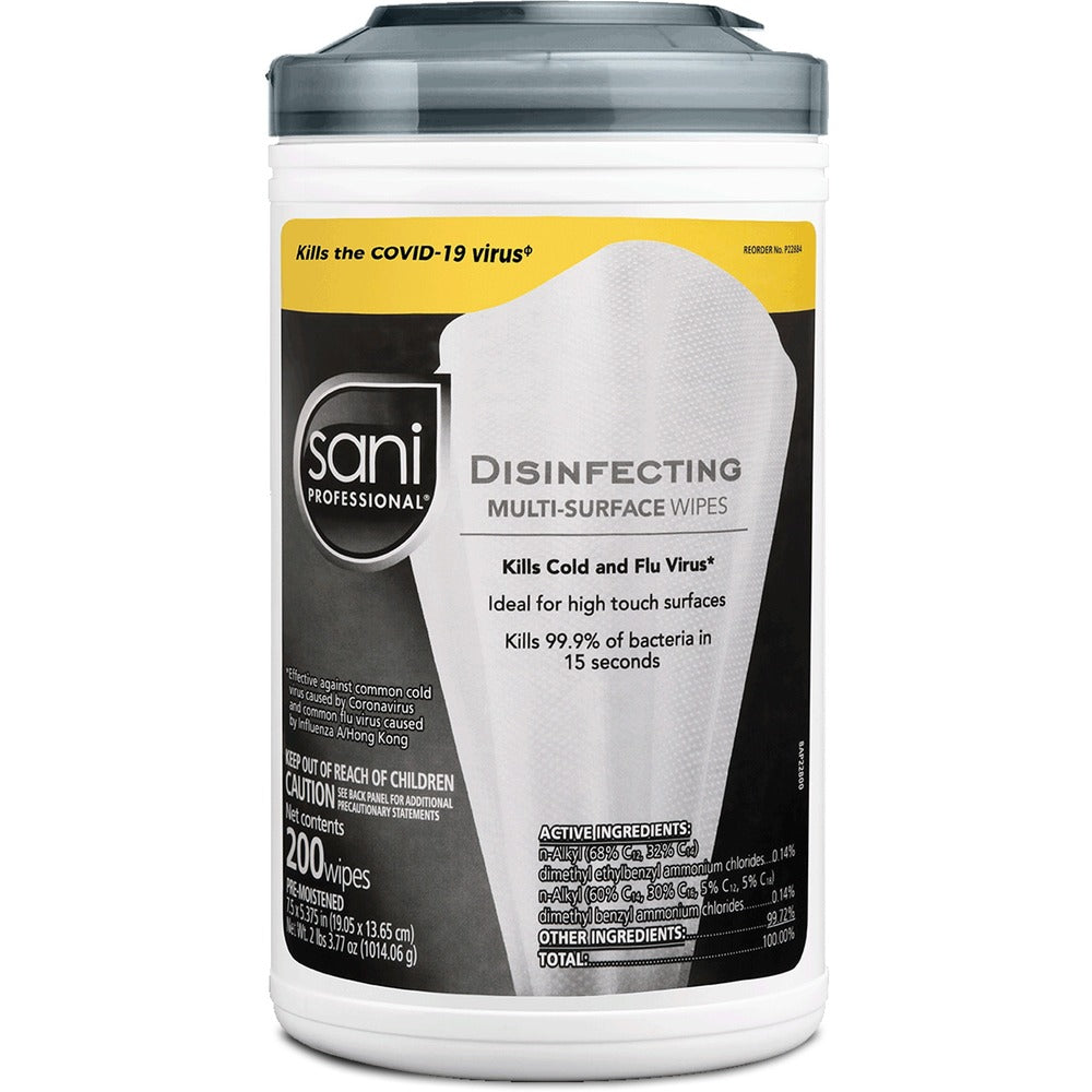 Image of PDI HC Wipes, Disinfecting, 200 Sheets, White