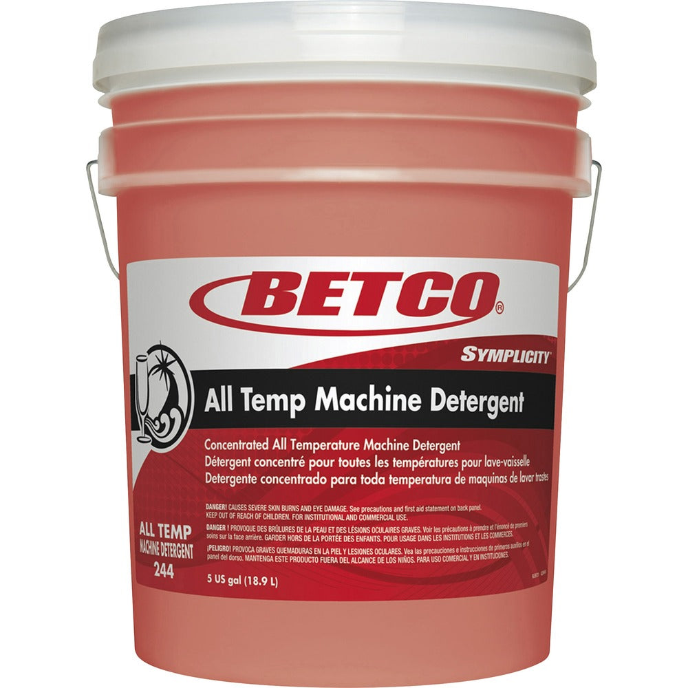 Image of Betco Corporation Detergent,Machine,Conc Liquid,All-Temp,5 Gal Pail,CL OE