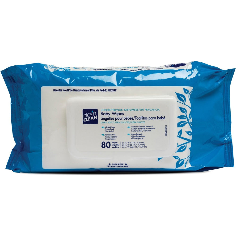 Image of PDI HC Baby Wipes,Unscented,Latex-Free,6.6"x7.9",80/PK,12/CT, BE
