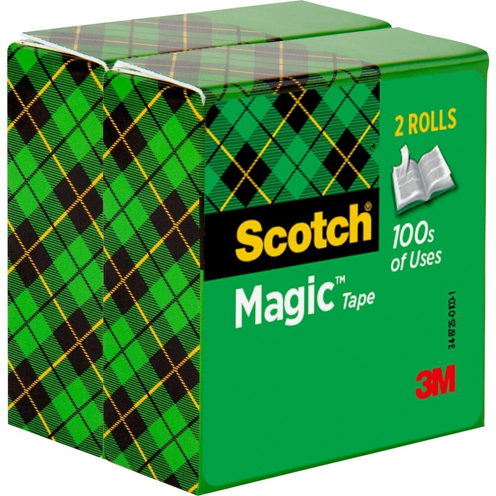 Image of 3M Magic Tape, 3" Core, 3/4"x2592", 2/PK, 6/BD, Transparent