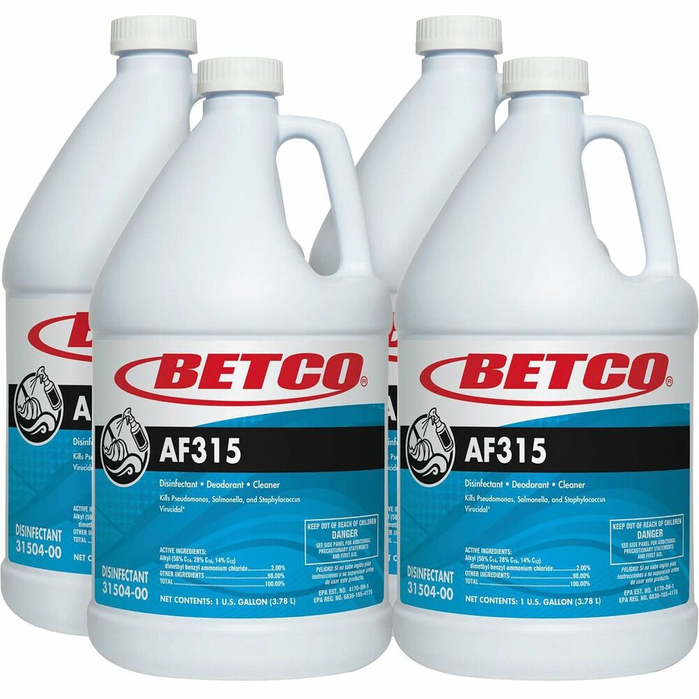 Image of Betco Corporation Disinfectant/Detergent/Deodorant,Conc,1 Gal,4/CT,Turquoise