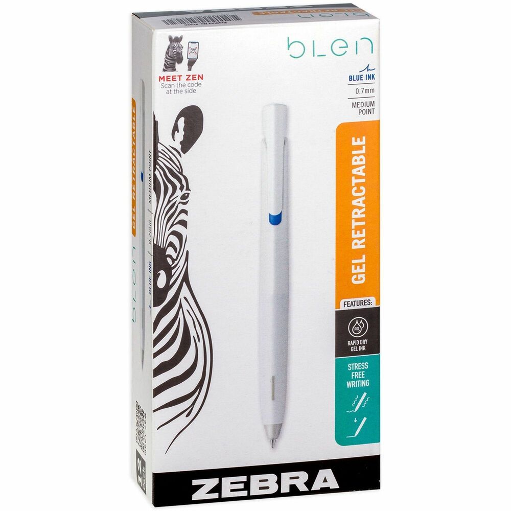 Image of Zebra Pens,Gel,Retractable,Medium,0.7mm,BE Ink/WE Barrel
