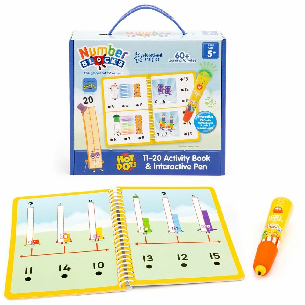 Image of Learning Resources Interactive Pen,Math,Hot Dots,Numberblocks,60Pgs,No. 11-20