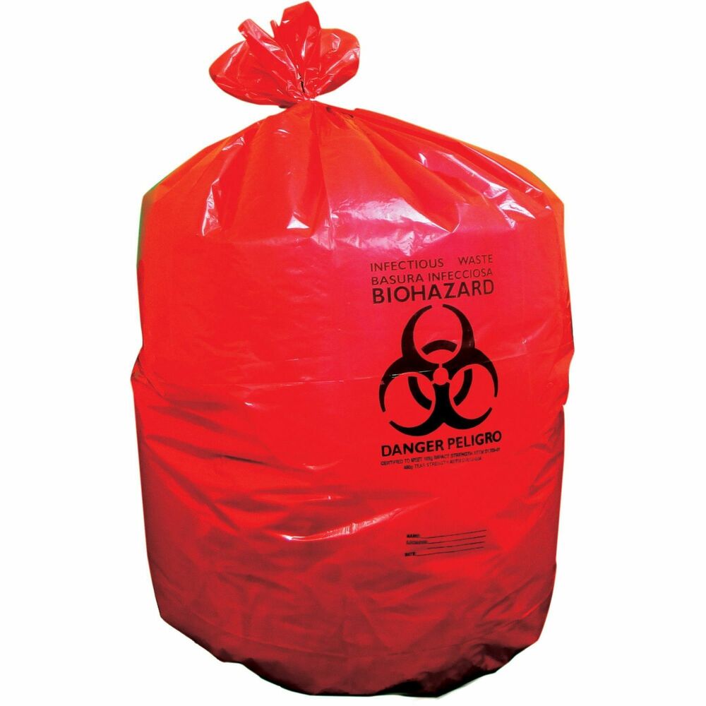 Image of Heritage Bag Company Can Liner,InfectiousWaste,LLDPE,33G,33"x39",1.3mil,150/CT,RD