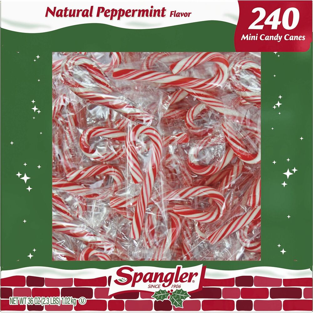 Image of Spangler Candy Co Candy Canes,Mini,240/BX,8BX/CT,RD/WE