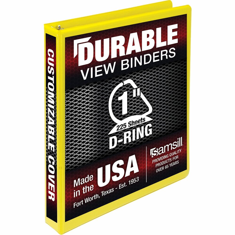 Image of Samsill Binder,D-Rings,225-Sht Capacity,1"Cap,YW