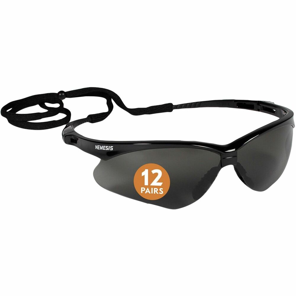 Image of Kimberly-Clark Professional Safety Glasses,Nemesis,Anti-Fog,12/BX,Smoke Lens/BK Frame